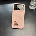 Prada Stylish Case with Card Holder For iPhone 13-17
