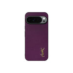 YSL Luxury Leather Case in Classic Purple For Google Pixel