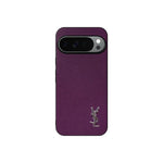 YSL Luxury Leather Case in Classic Purple For Google Pixel