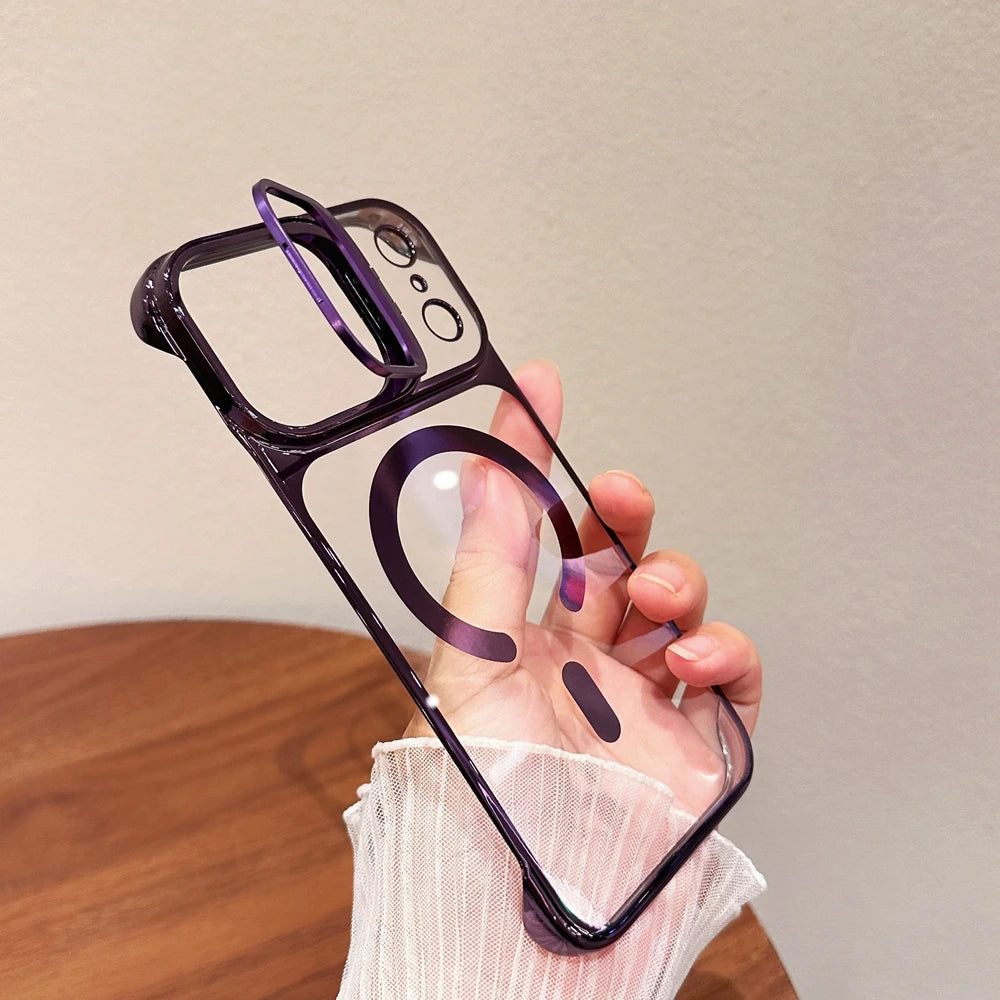 Luxury Plating Broderless Ultra Thin Magsafe Case for iPhone 17 /16 /15 /14