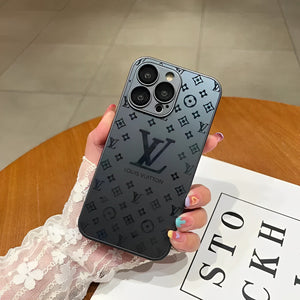 LUXURY LV FROSTED MATTE  CASE FOR IPHONE 16 15 14