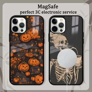 Halloween Edition Cute Ghostface Scream Clear Phone Case for iPhone 16 15 14 13