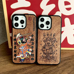 Wooden Phone Case Mammon For iPhone 15 14 13 1