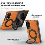 Business Leather Texture Rotating Bracket Case for Samsung Galaxy Z Fold 8 Ultra Z FOLD
