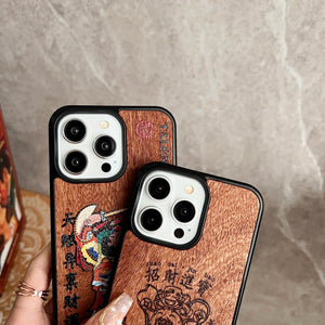 Wooden Phone Case Mammon For iPhone 15 14 13 1