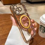 New In Phone Case- Four Corners Air Cushion Anti-fall Case with Invisible Ring Stand for iPhone 17/ 16 /15 /14