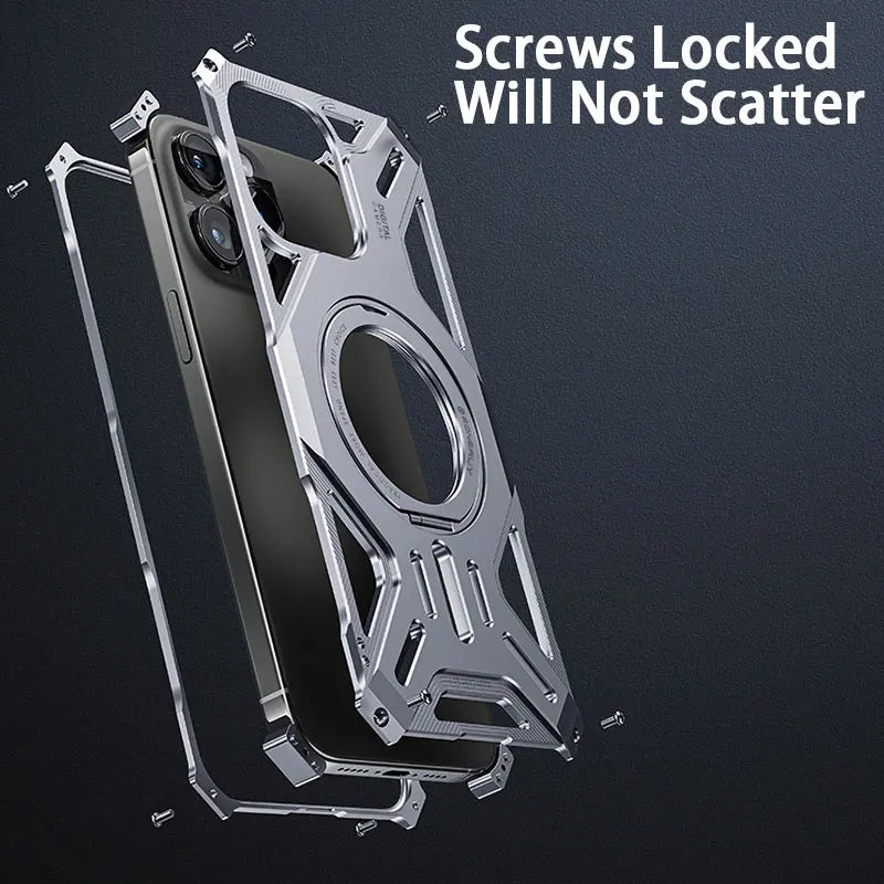 Luxury Hollow Aluminum Cover for iPhone 15 / 14 / 13