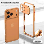 Luxury Original Colour Rugged Aluminum Alloy Slim Frame Case Metal Lens Frame Cold Cut Protect Cover For iPhone 17/ 16 /15 /14