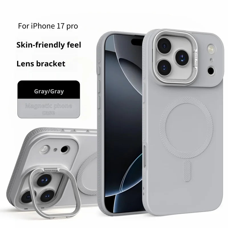 Lens Bracket Magnetic Case For iPhone 17 / 16 / 15 / 14