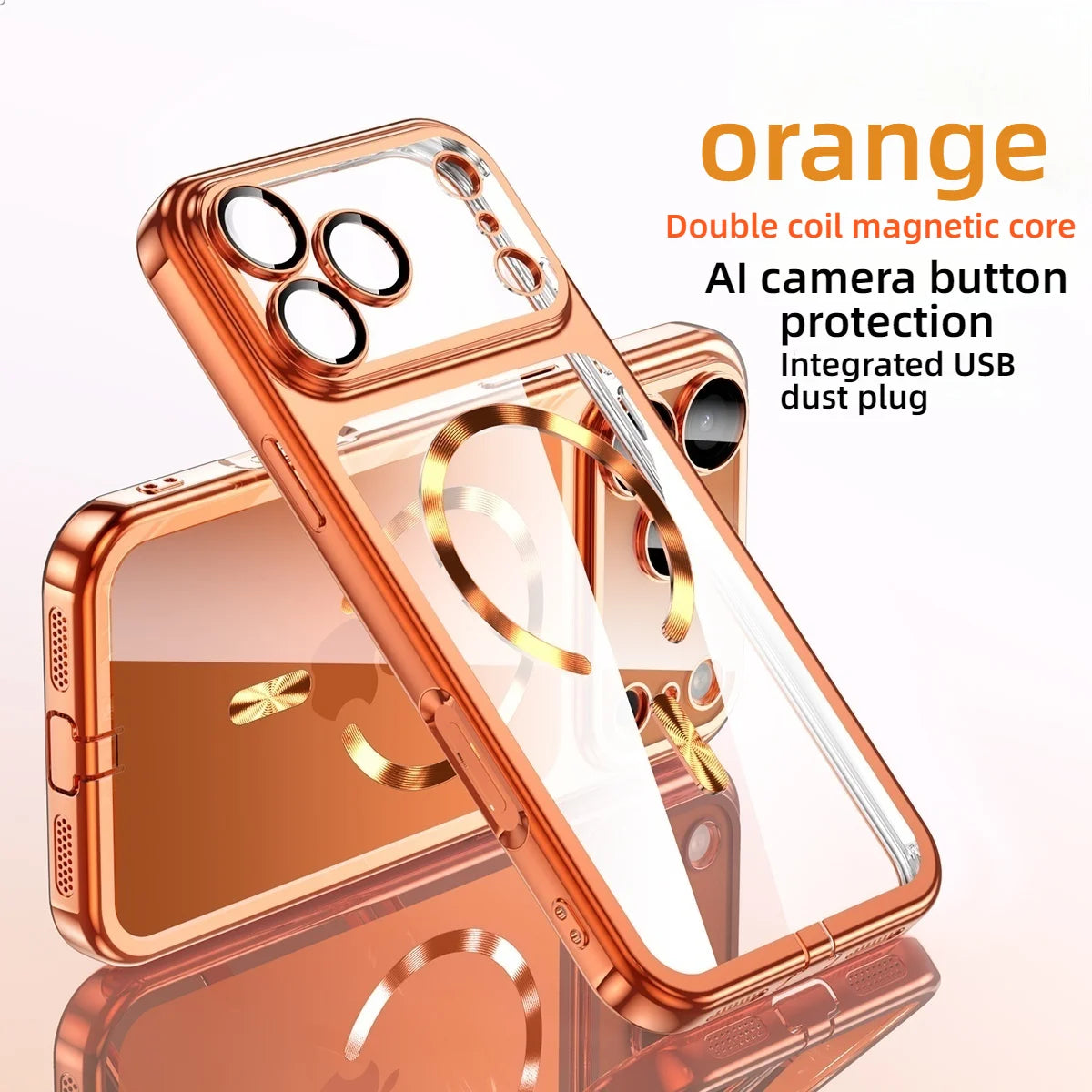 Thin Plating Clear For Magsafe Phone Case For iPhone 17 / 16 / 15 / 14