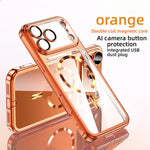 Thin Plating Clear For Magsafe Phone Case For iPhone 17 / 16 / 15 / 14