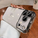 Ultra Thin Slim Transparent Glitter PC Case for iPhone 17 16 15 14