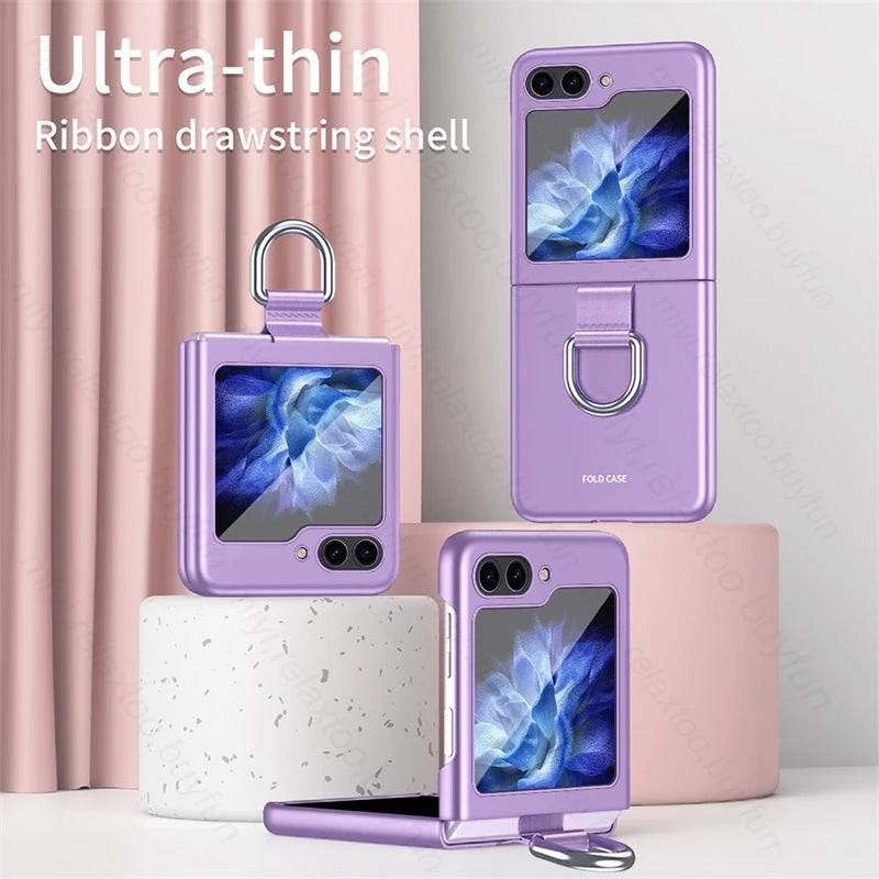 Frosted Band Ring Case For Galaxy Z Flip 6