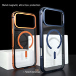 High-End Metal Frame Phone Case Magnetic Charging HD For iPhone 17 / 16 / 15 / 14