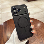 Matte Solid Color Leather Magnetic Case For iPhone 17 / 16 / 15 / 14