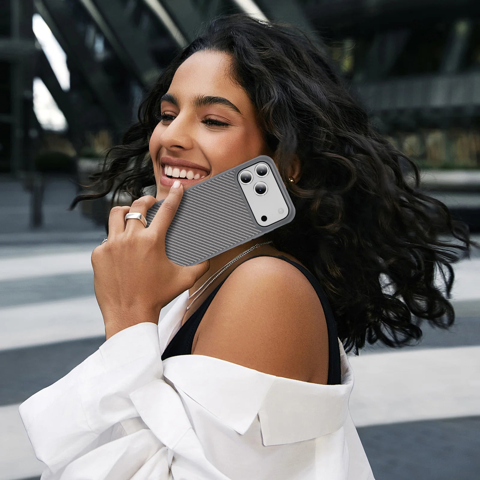 Thin Carbon Fiber Texture Magnetic Hard Case For Magsafe For iPhone 17 /16 /15 /14 THEROXYMOB