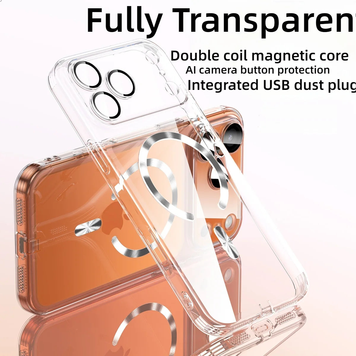 Thin Plating Clear For Magsafe Phone Case For iPhone 17 / 16 / 15 / 14