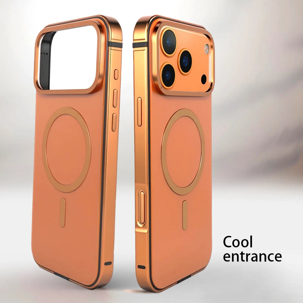 High-quality magnetic Phone case with anti-drop metal frame for iPhone 17