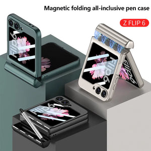 Magnetic Hinge Pen Box Protective Case for Galaxy Z Flip 6