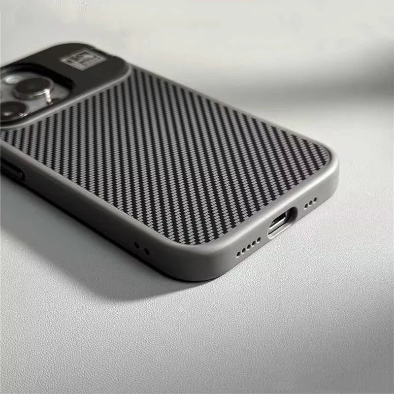 Frosted Carbon Fiber Magsafe Case for iPhone 16 15 14