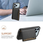 Leather Phone Case Magnetic Card Holder For iPhone 17 / 16 / 15 /14