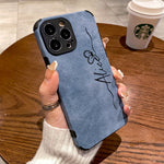 Luxury Shockproof Matte Leather Phone Case for iPhone 14 /13  Soft Cover