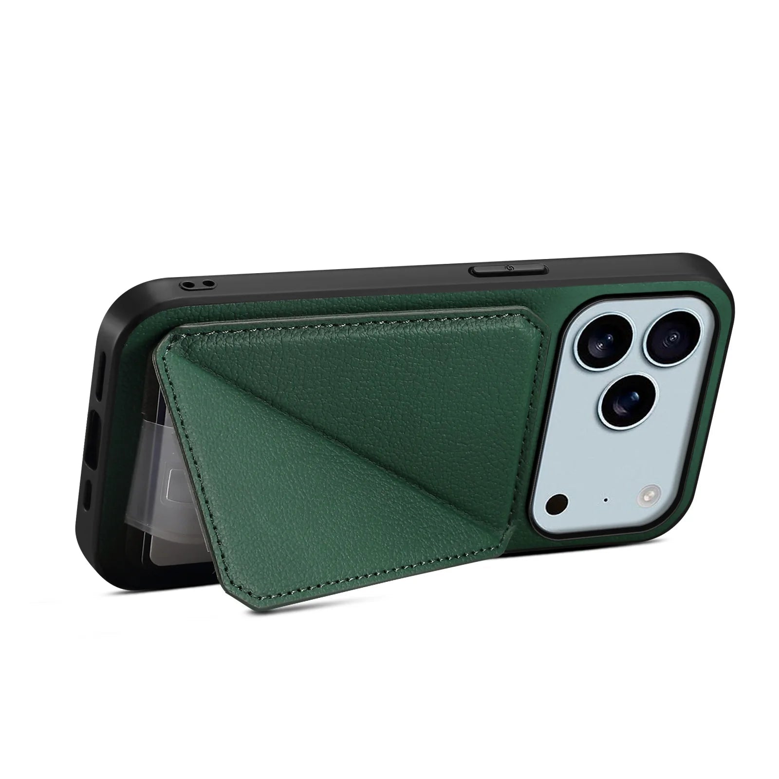 Leather Phone Case Invisible Bracket Card Holder For Cover For iPhone 17/ 16/ 15/ 14 THEROXYMOB