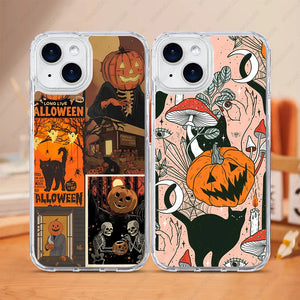 2-in-1 PC+TPU Protective Case for iPhone 16, 15, 14, Shockproof Halloween Bumper