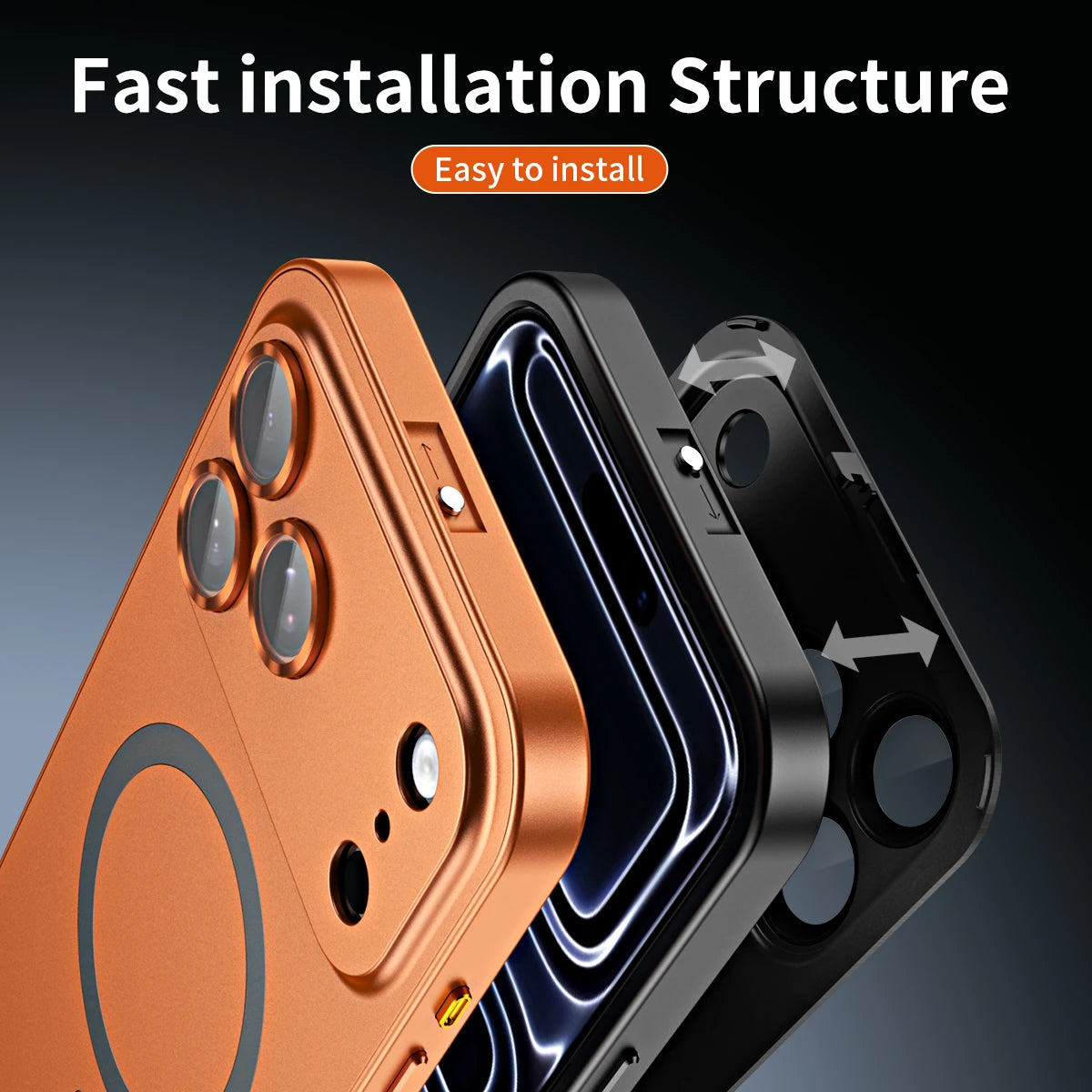 Luxurious Aluminium Magnetic Phone Case Lens Glass Protective For iPhone 17/ 16/ 15/ 14