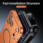 Luxurious Aluminium Magnetic Phone Case Lens Glass Protective For iPhone 17/ 16/ 15/ 14