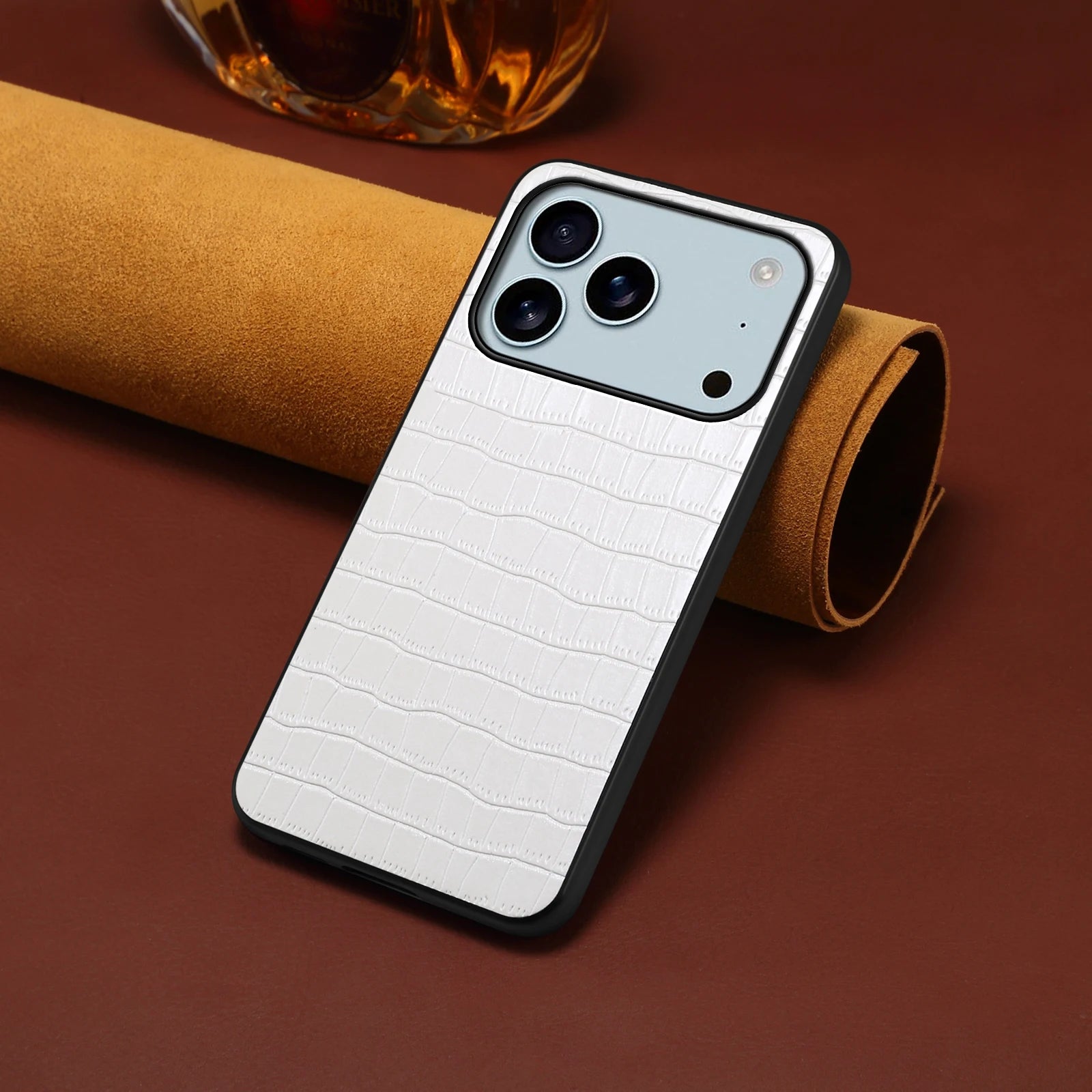 3D Texture PU Leather Case for iPhone 17/ 16/ 15/ 14 THEROXYMOB