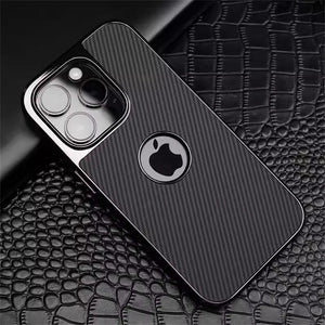 Premium Plated Carbon Fiber Case For iPhone 16 15 14