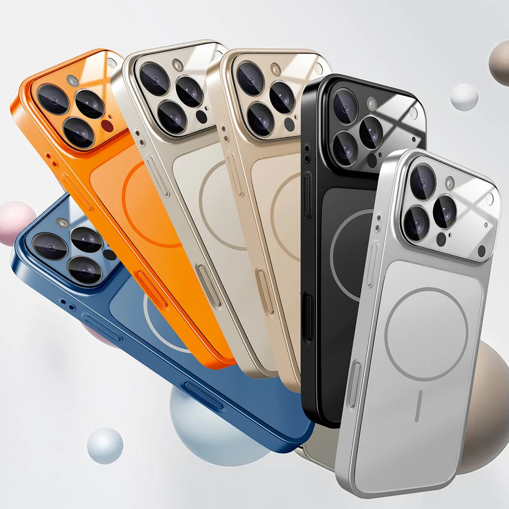 Original Matte Glass Magsafe Magnetic Case For iPhone 17 16 15 14