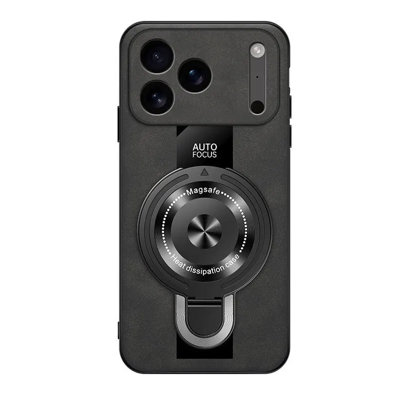 Matte Fiber For Magsafe Case  Magnetic Ring Stand Shockproof Cover For iPhone 17 /16 /15 /14 THEROXYMOB