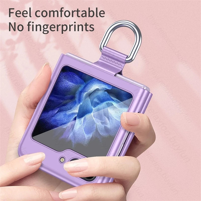 Frosted Band Ring Case For Galaxy Z Flip 6