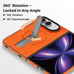 Leather Magnetic Ring Stand Case for iPhone Duo