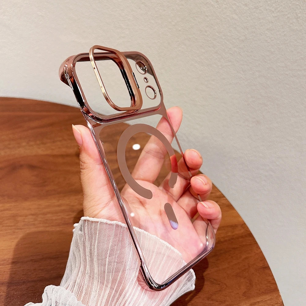 Luxury Plating Broderless Ultra Thin Magsafe Case for iPhone 17 /16 /15 /14