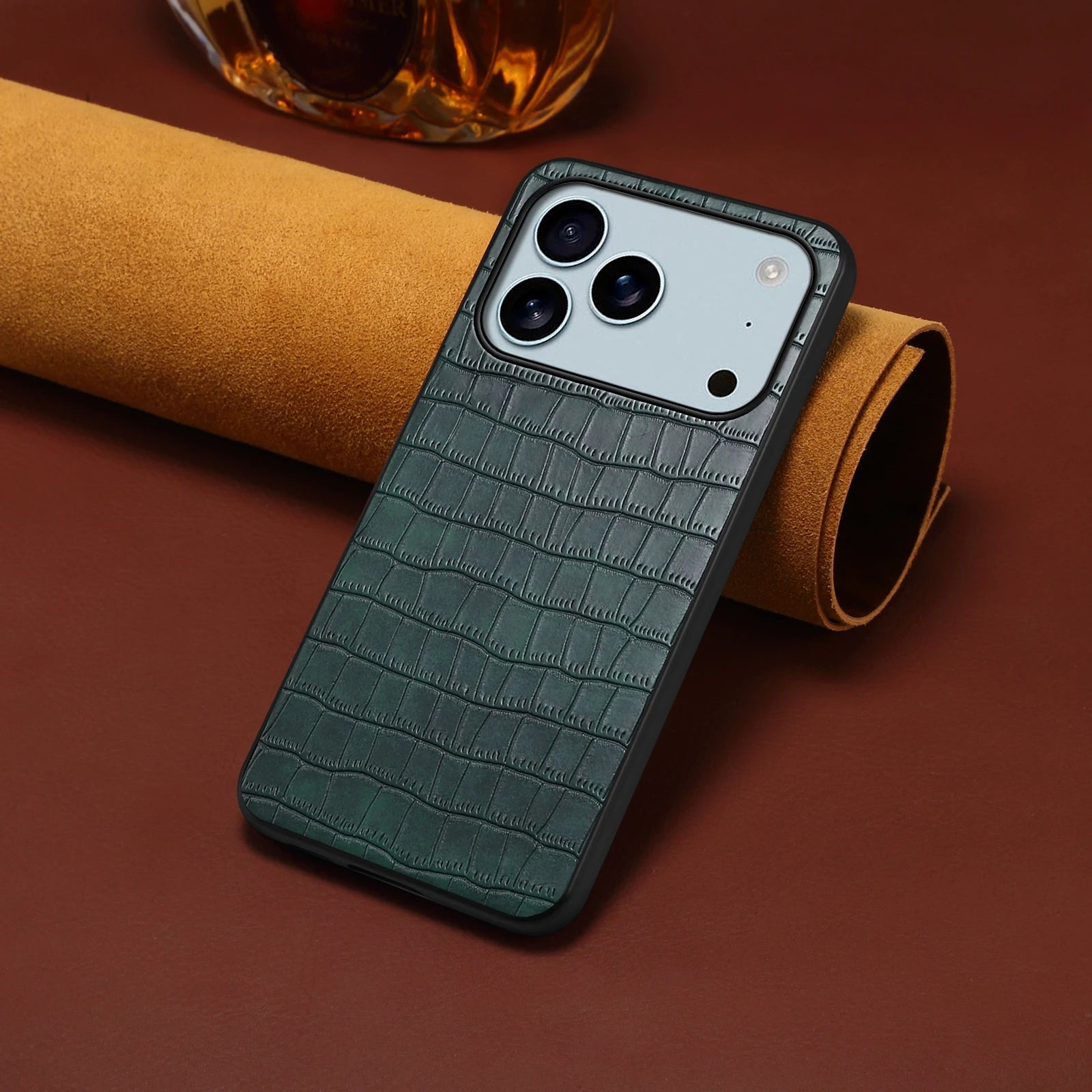 3D Texture PU Leather Case for iPhone 17/ 16/ 15/ 14 THEROXYMOB