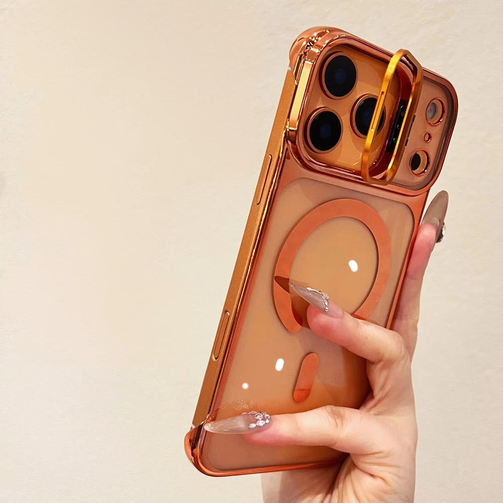 Luxury Plating Broderless Ultra Thin Magsafe Case for iPhone 17 /16 /15 /14