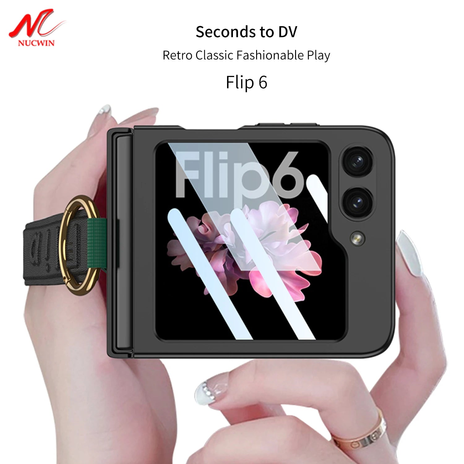 Hand Strap Ring Case For Galaxy Z Flip 6