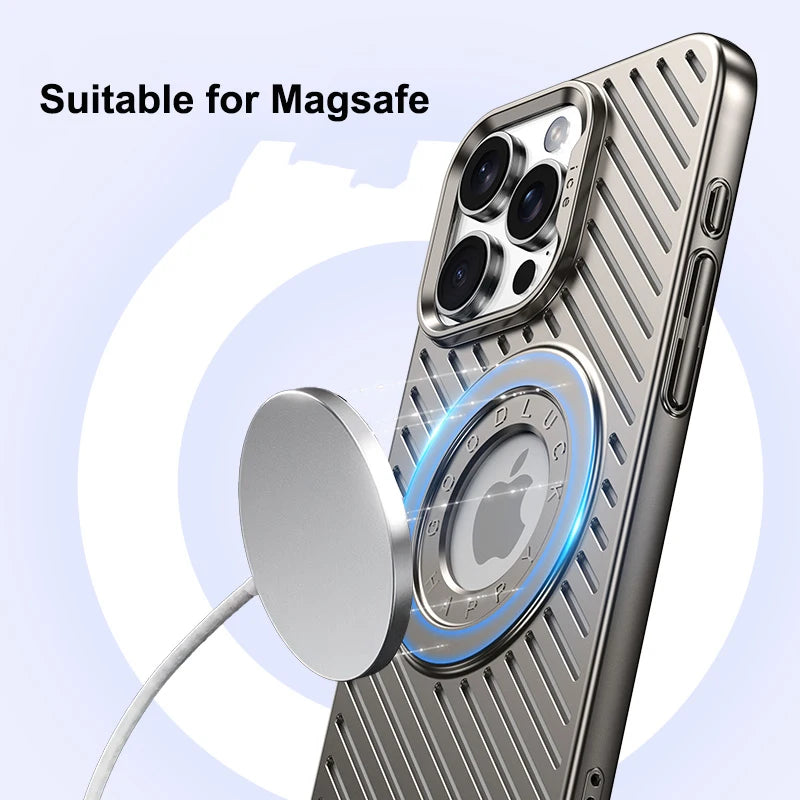 MAGNETIC CASE  MATTE HEAT DISSIPATION HARD FOR IPHONE 16 15 14