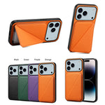 Leather Phone Case Invisible Bracket Card Holder For Cover For iPhone 17/ 16/ 15/ 14 THEROXYMOB