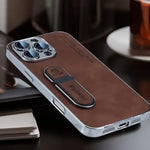 Luxury Leather Holder Anti-fall Case for IPhone 16 15 14