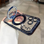 New In Phone Case- Four Corners Air Cushion Anti-fall Case with Invisible Ring Stand for iPhone 17/ 16 /15 /14