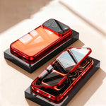 360 ° Full Protection Metal Magnetic Double-Sided Glass Snap Lock Phone Case For iPhone 17 / 16 / 15 / 14