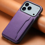 Leather Phone Case Magnetic Card Holder For iPhone 17 / 16 / 15 /14