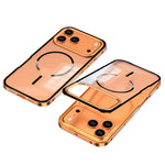 MagSafe Metal Bumper Frosted Acrylic Case For iPhone 12 - 18 Pro & ProMax
