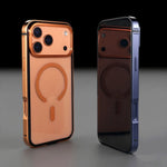 High-End Metal Frame Phone Case Magnetic Charging HD For iPhone 17 / 16 / 15 / 14