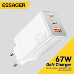 USB C Charger 67W, GaN 2 Port Compact Fast Wall Charger for iPhone 16 To 11