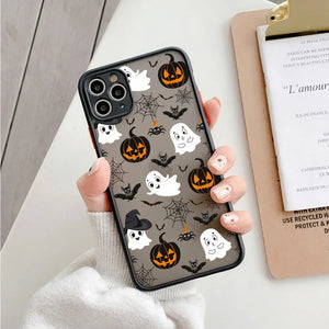 "Cartoon Halloween Phone Case for iPhone 16 15 14 13 Ghost Design